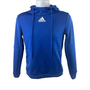 Adidas‎ Hooded Sweatshirt Womens Small Blue Aeroready Pullover Hoodie Drawstring